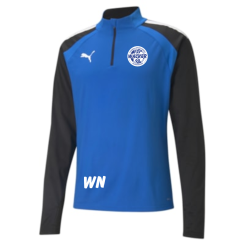 Puma-teamLIGA 1/4 Zip Top FSV Wacker 90 Nordhausen Electric Blue Lemonade | M