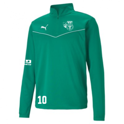 Puma-teamRISE 1/4 Zip Top Jr Wacker Teistungen Pepper Green-Puma White | 140