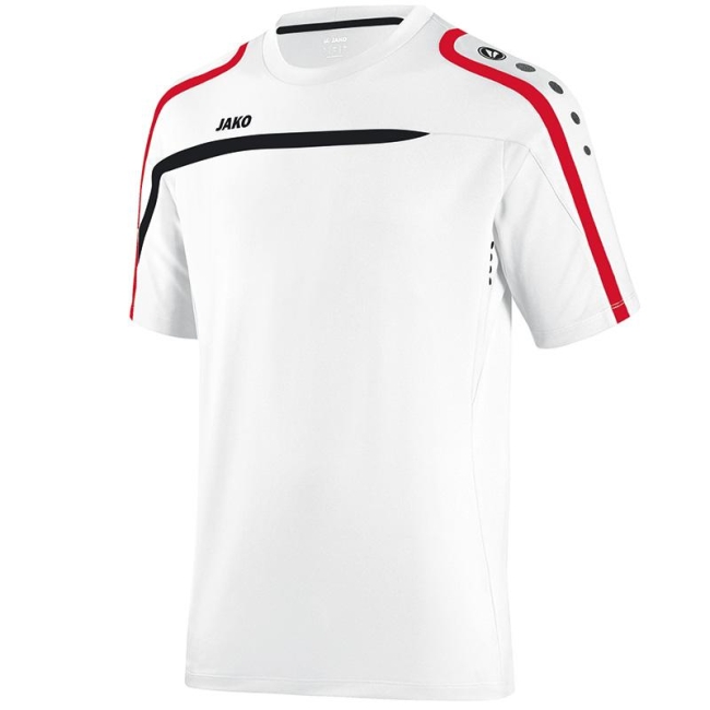 T-Shirt Performance weiß/schwarz/rot | XL