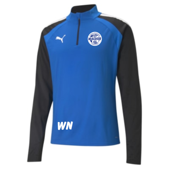 Puma-teamLIGA 1/4 Zip Top Jr FSV Wacker 90 Nordhausen Electric Blue Lemonade | 164