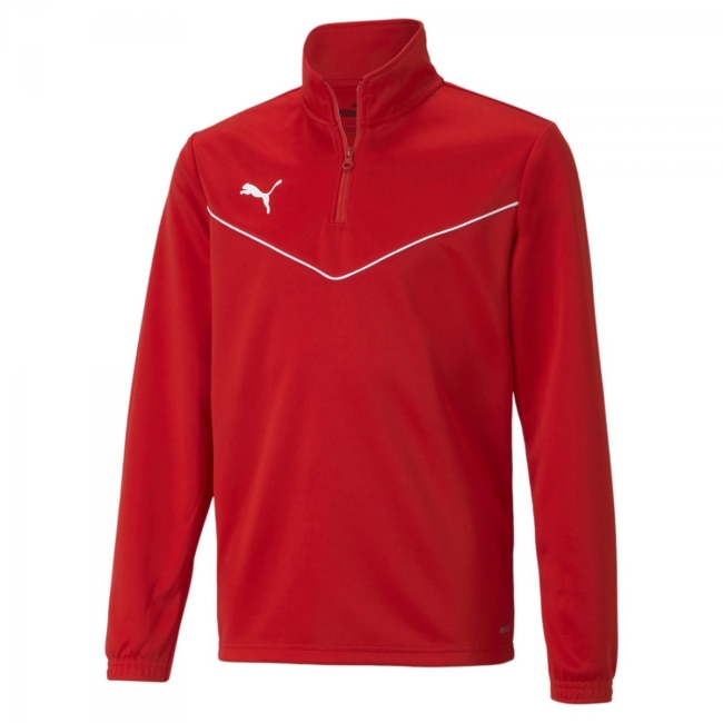 Puma-teamRISE 1/4 Zip Top Jr Puma Red-Puma White | 152