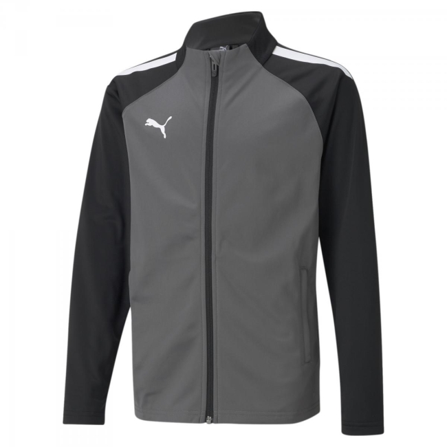 Puma-teamLIGA Training Jacket Jr Smoked Pearl-Puma White | 152