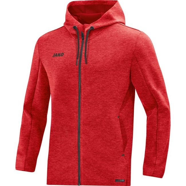 Kapuzenjacke Premium Basics rot meliert | L