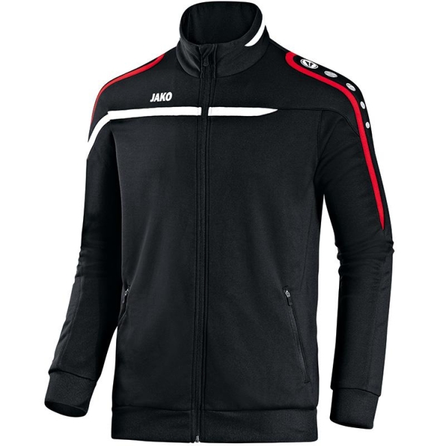 Trainingsjacke Performance schwarz/weiß/rot | L