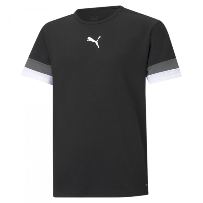 Puma-teamRISE Jersey Jr Puma Black-SmokedPearl-White | 164